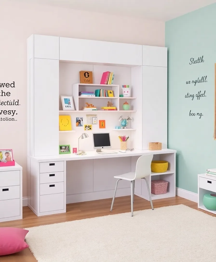 15 Stylish Kids' Room Furniture Ideas That Are Both Functional and Fun (Don't Miss #9!) - 9. Interactive Wall Desks