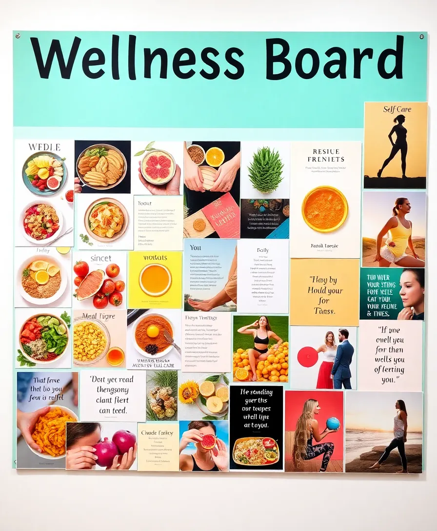 Unlock Your Dreams: 15 Vision Board Ideas That Will Transform Your Life! - 8. The Health and Wellness Board