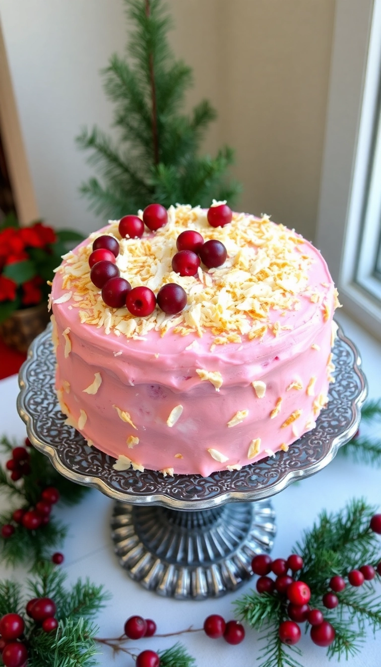 21 Irresistible Cranberry Dessert Recipes You’ll Want to Make This Holiday Season! - 15. Cranberry and Coconut Cake