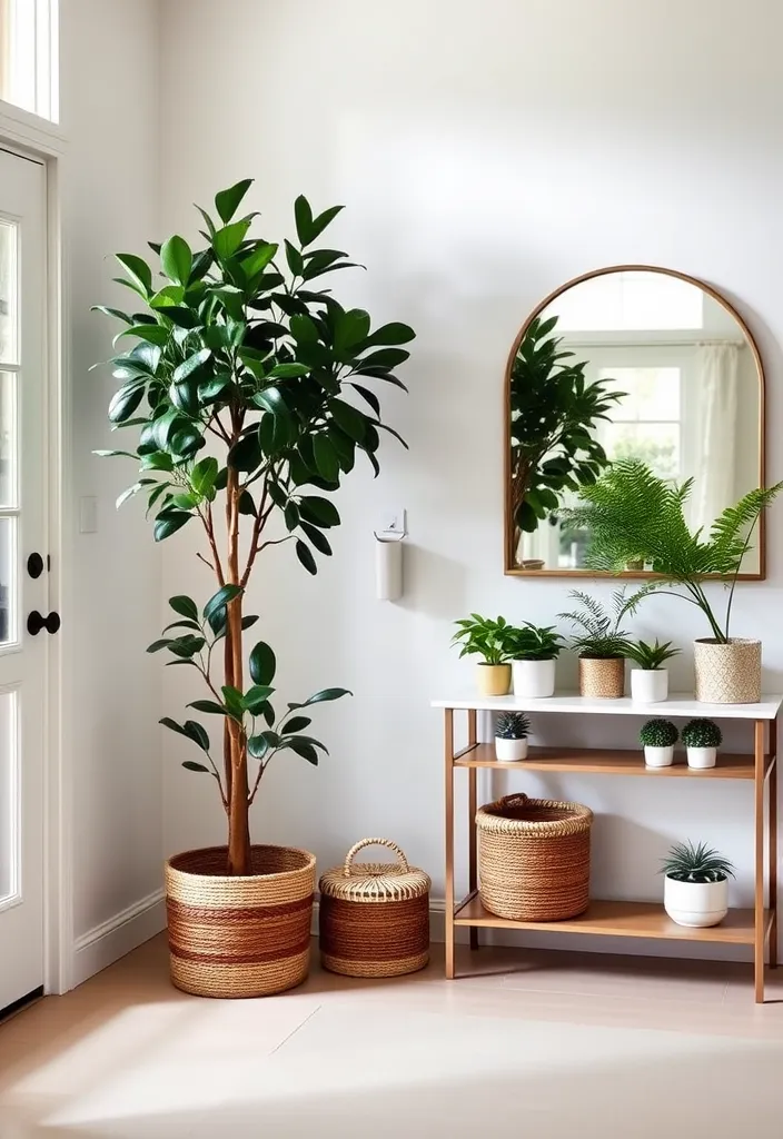 15 Creative Ways to Use Plants in Your Home Decor (Prepare to Be Inspired!) - 8. Incorporate Plants into Your Entryway