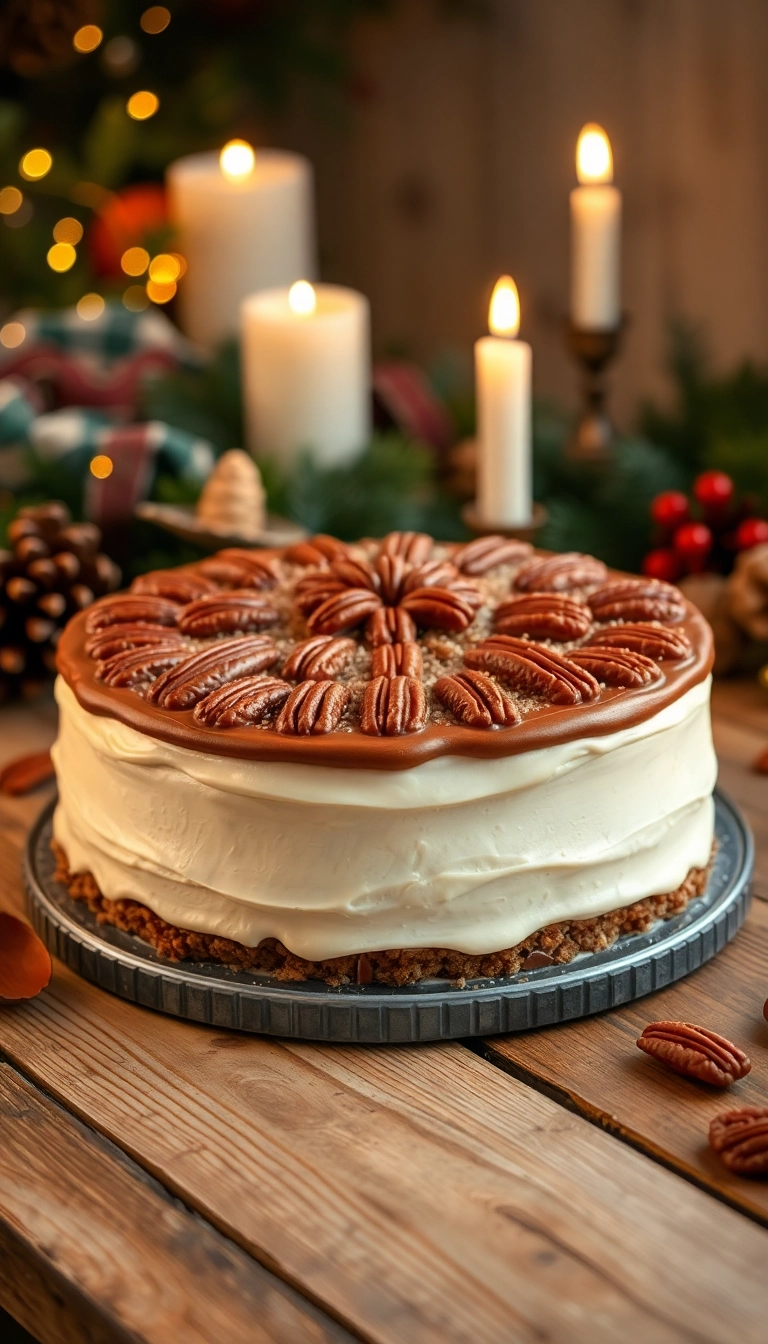 20 Stunning Christmas Cake Designs That Will Wow Your Guests (Number 7 Is a Showstopper!) - 14. Pecan Pie Cake