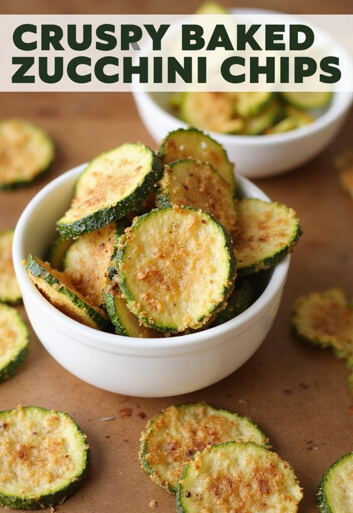 20 Healthy Snack Ideas That Are Quick and Easy to Make at Home (Say Goodbye to Junk Food!) - 18. Baked Zucchini Chips