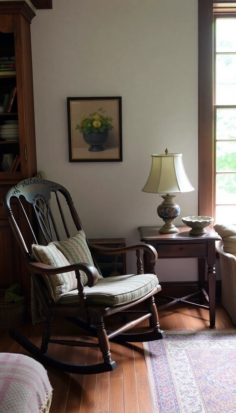 21 Cozy Old English Cottage Living Room Ideas That’ll Make You Want to Curl Up with a Book! - 7. Antique Furniture