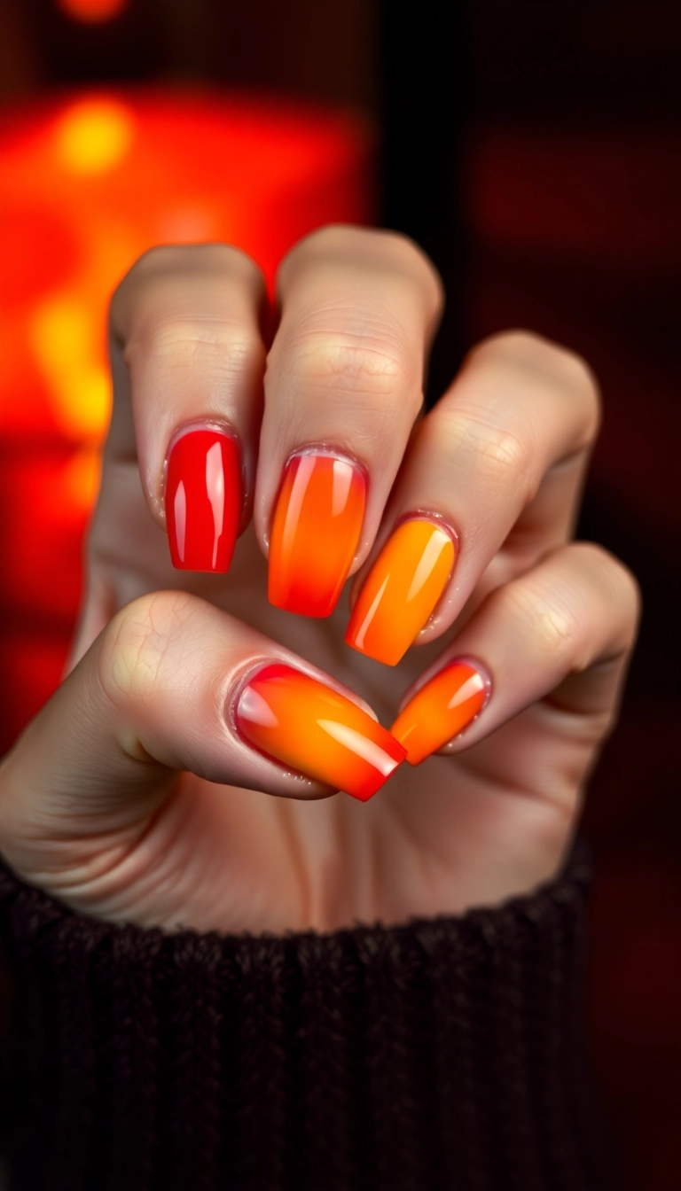 23 Fire Nail Inspirations That Will Ignite Your Creativity! - 2. Ombre Inferno