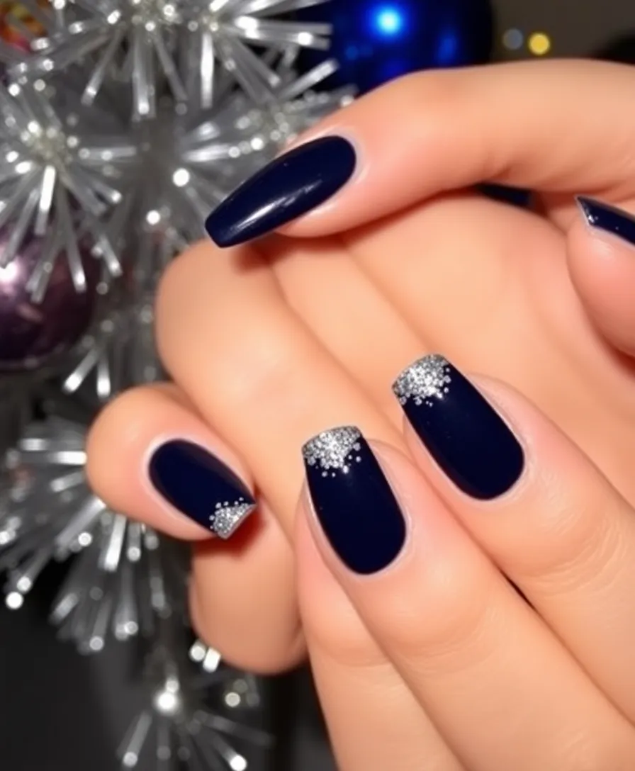 DIY New Year’s Nails: Simple Designs for Stunning Results - 1. Glitter Gradient Glam