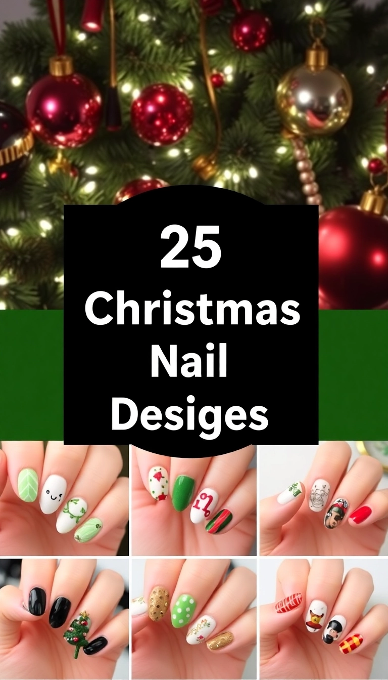 25 Festive Christmas Nail Designs