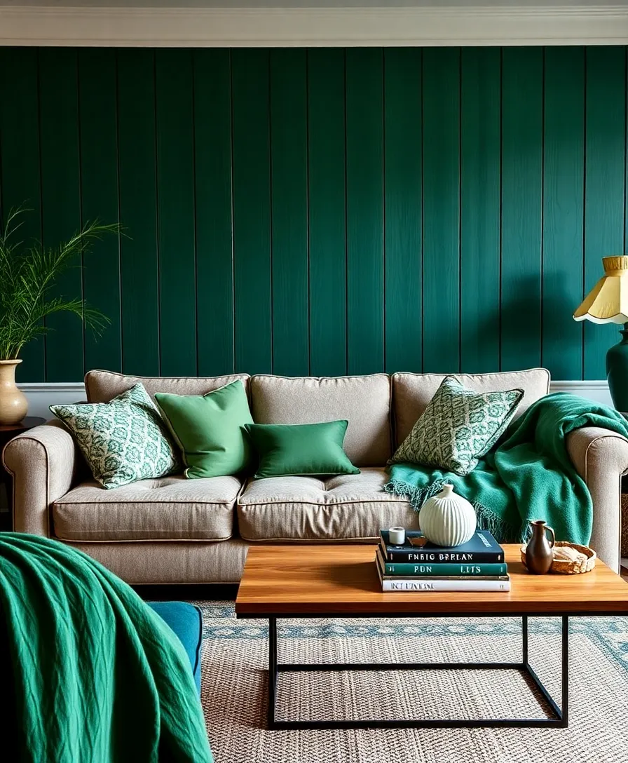 19 Modern Green Board Inspirations That Will Revamp Your Space! (Check Out #4!) - 12. Layered Green Board Textiles