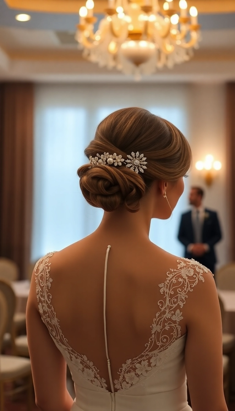 25 Romantic Wedding Hairstyles That Will Make Your Heart Melt (Especially #12!) - 3. Elegant Chignon