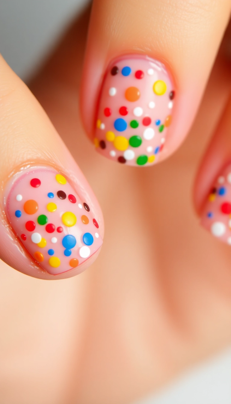 25 Mexican Style Nail Designs That Will Make You the Star of Every Fiesta! - 13. Colorful Confetti