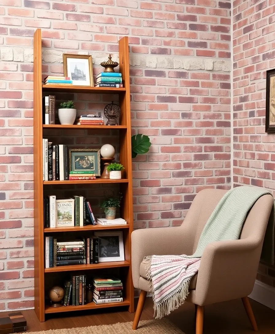 10 Creative DIY Bookshelf Designs That Will Wow Your Guests! - 2. Ladder Bookshelf