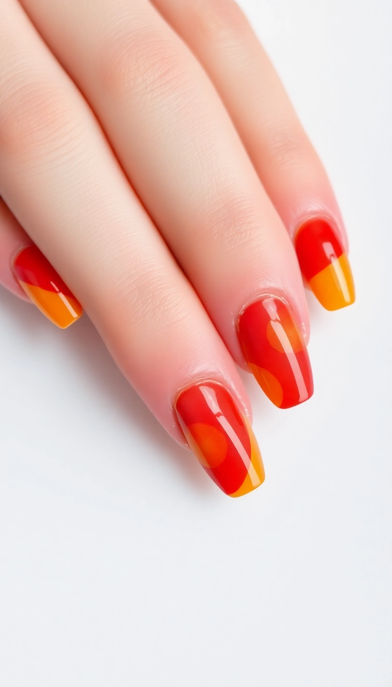 23 Fire Nail Inspirations That Will Ignite Your Creativity! - 13. Fiery Watercolor