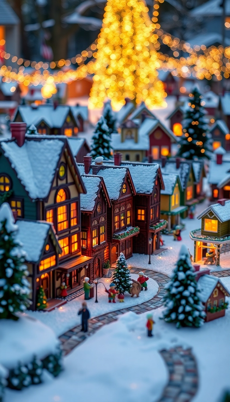 20 Jaw-Dropping Outdoor Christmas Decorations That'll Light Up Your Neighborhood! - 8. Outdoor Christmas Village