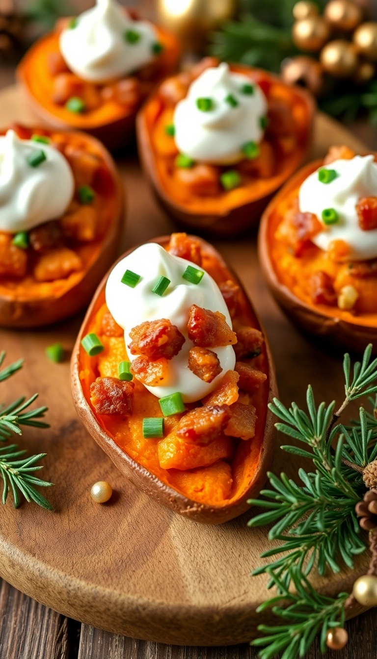 24 Christmas Snacks That Will Steal the Show at Your Holiday Party! - 15. Sweet Potato Bites