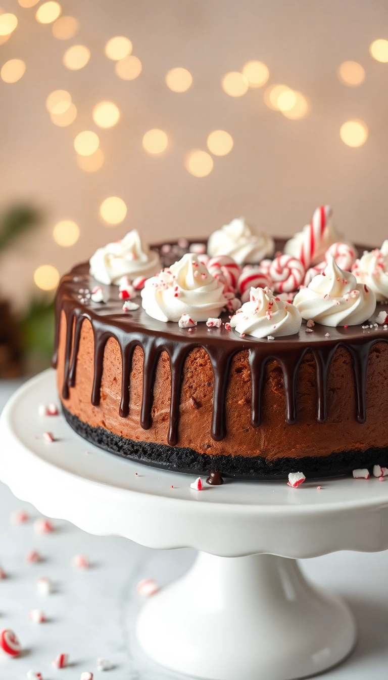 22 Christmas Dinner Ideas That'll Impress Your Guests (You Won't Believe #15!) - 10. Chocolate Peppermint Cheesecake