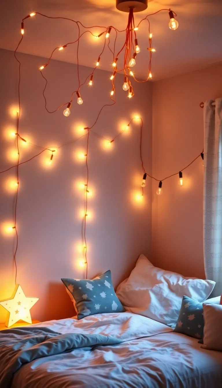 How to Design a Cozy Kids Boho Bedroom: 7 Simple Tips - 6. Use Fun and Creative Lighting