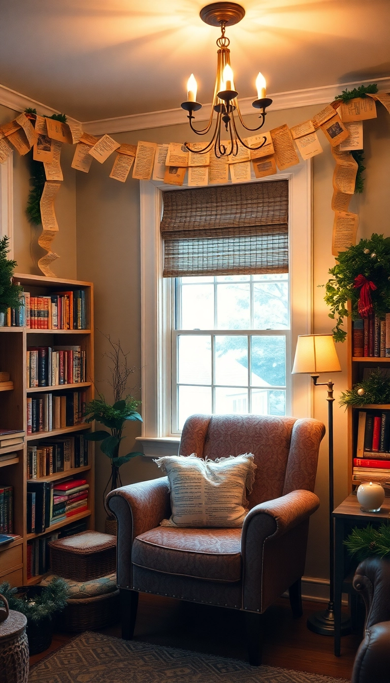 21 DIY Christmas Garland Ideas That Will Transform Your Home This Holiday Season! - 10. Vintage Book Page Garland