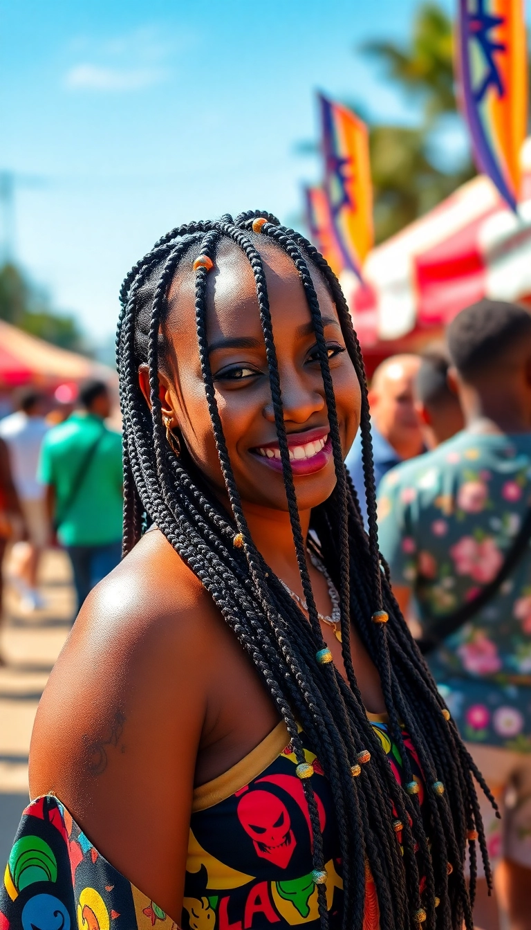 24 Stunning Braided Hairstyles for Black Women That Will Turn Heads! - 21. Braids with Beads