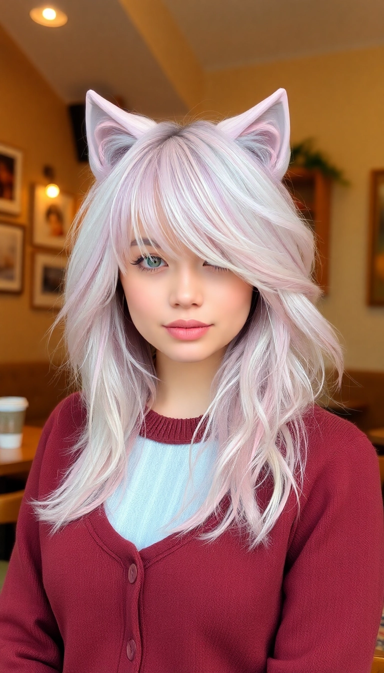 23 Wolf Cut Hair Ideas That Will Transform Your Look Instantly! - 6. Wolf Cut with Wispy Bangs