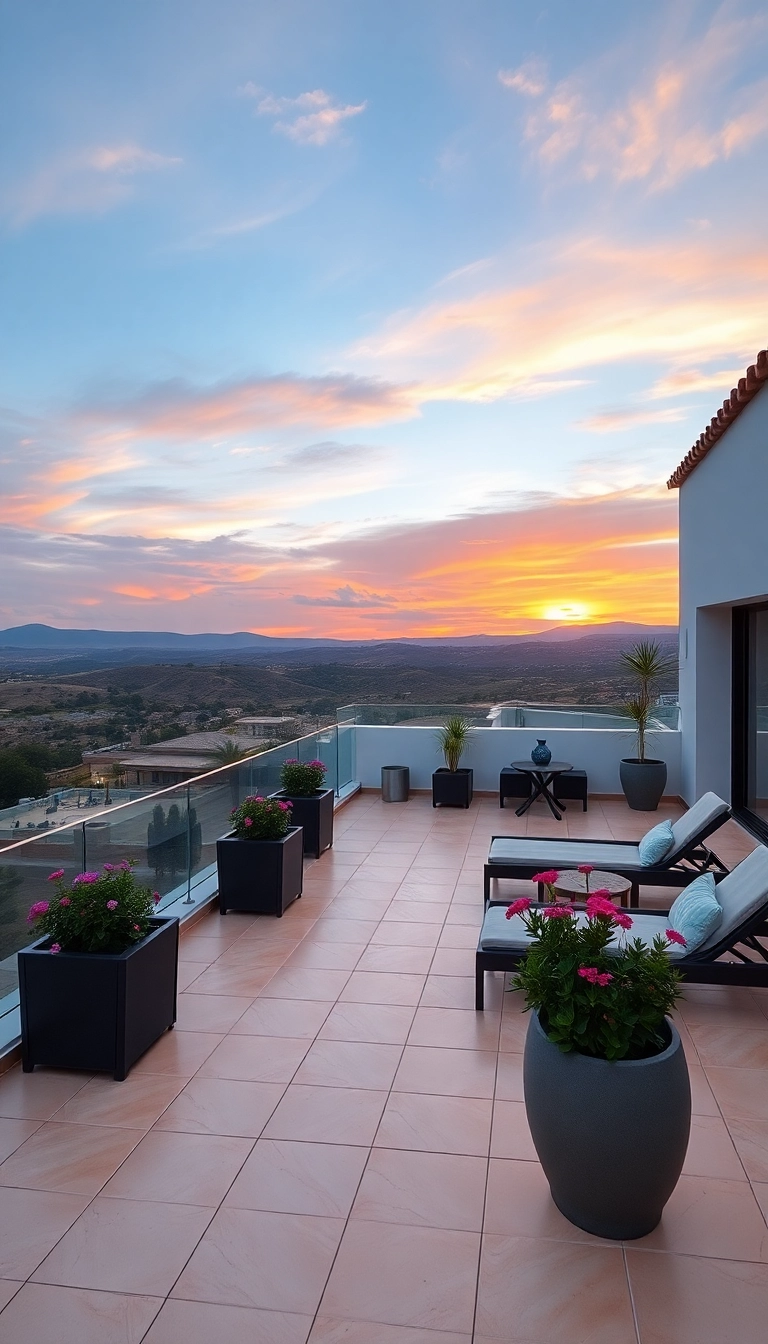 22 Jaw-Dropping Modern Spanish House Exteriors You Must See to Believe! - 11. Rooftop Terraces with Views