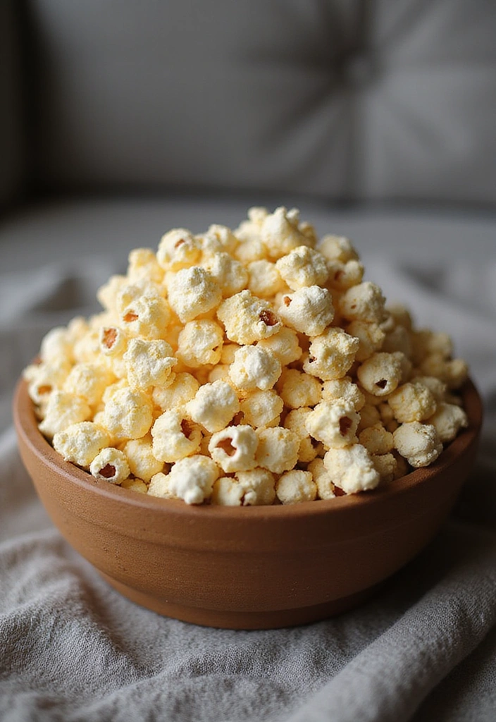 20 Healthy Snack Ideas That Are Quick and Easy to Make at Home (Say Goodbye to Junk Food!) - 14. Popcorn with Nutritional Yeast