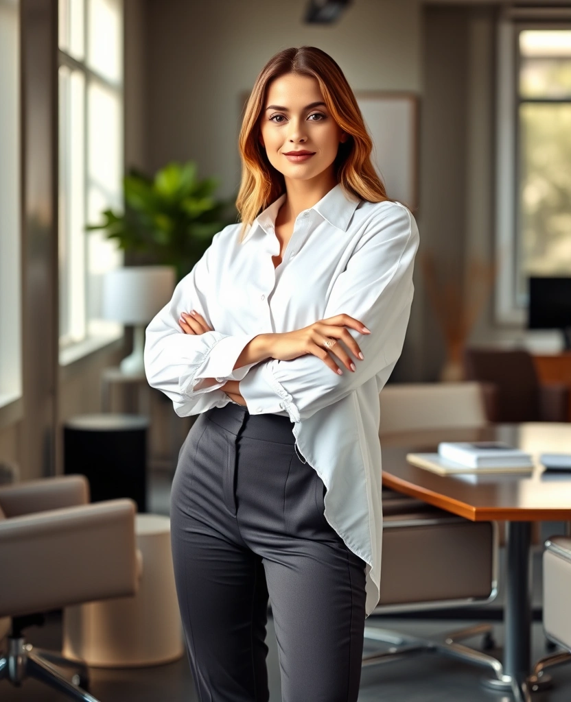 18 Office Outfits That'll Make You the Best-Dressed in the Boardroom (#5 Will Shock You!) - 14. Classic White Shirt with a Twist