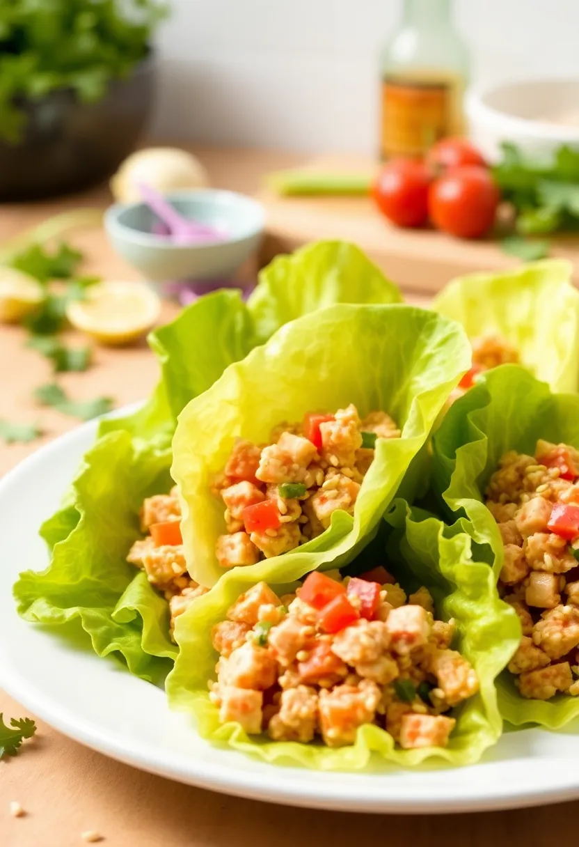 15 Quick & Easy Healthy Lunch Recipes That Will Make You Feel Amazing! - 15. Spicy Tuna Salad Lettuce Wraps