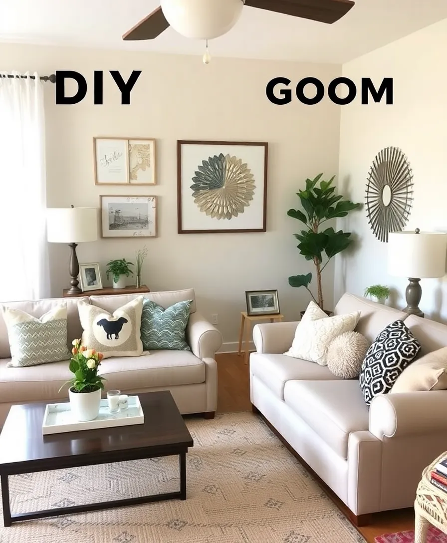 17 Stunning Living Room Makeovers Under $500 (You Won't Believe #8!) - 16. DIY Decorative Accents