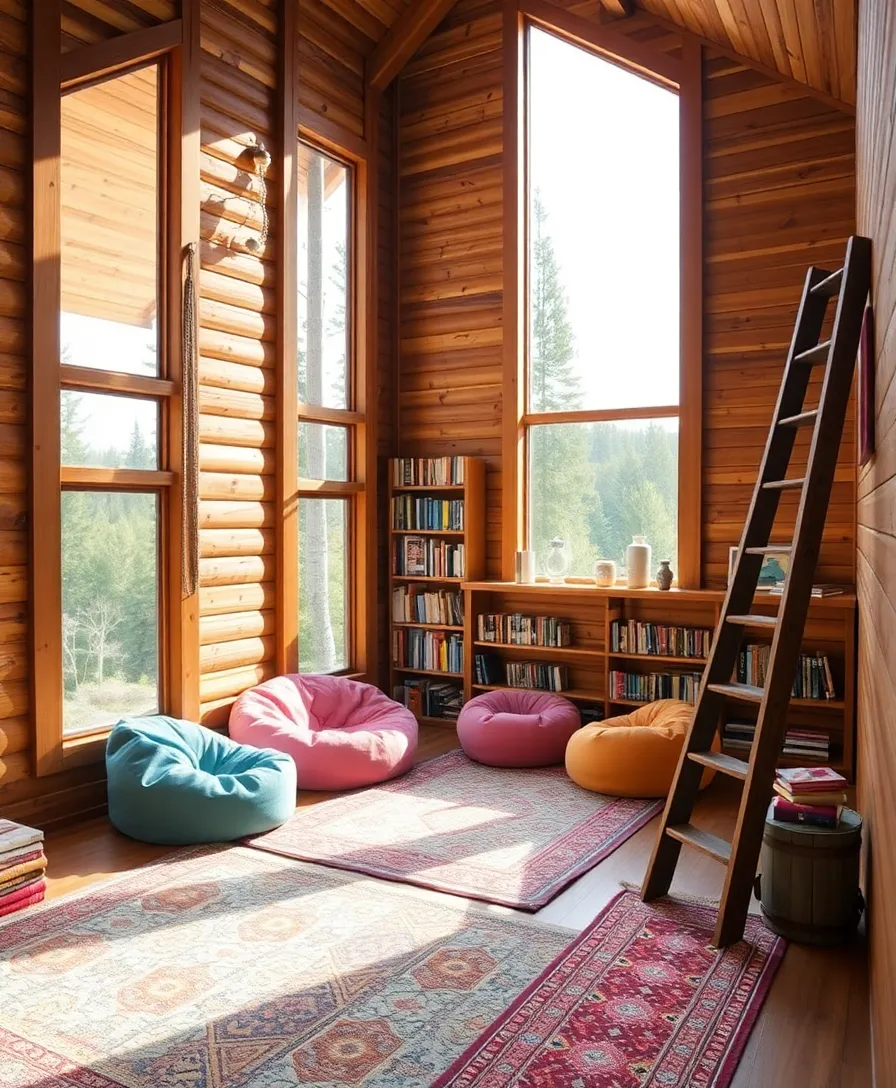 13 Wood Cabin Reading Nooks That Will Make You Want to Curl Up with a Book! - 3. The Lofty Lair