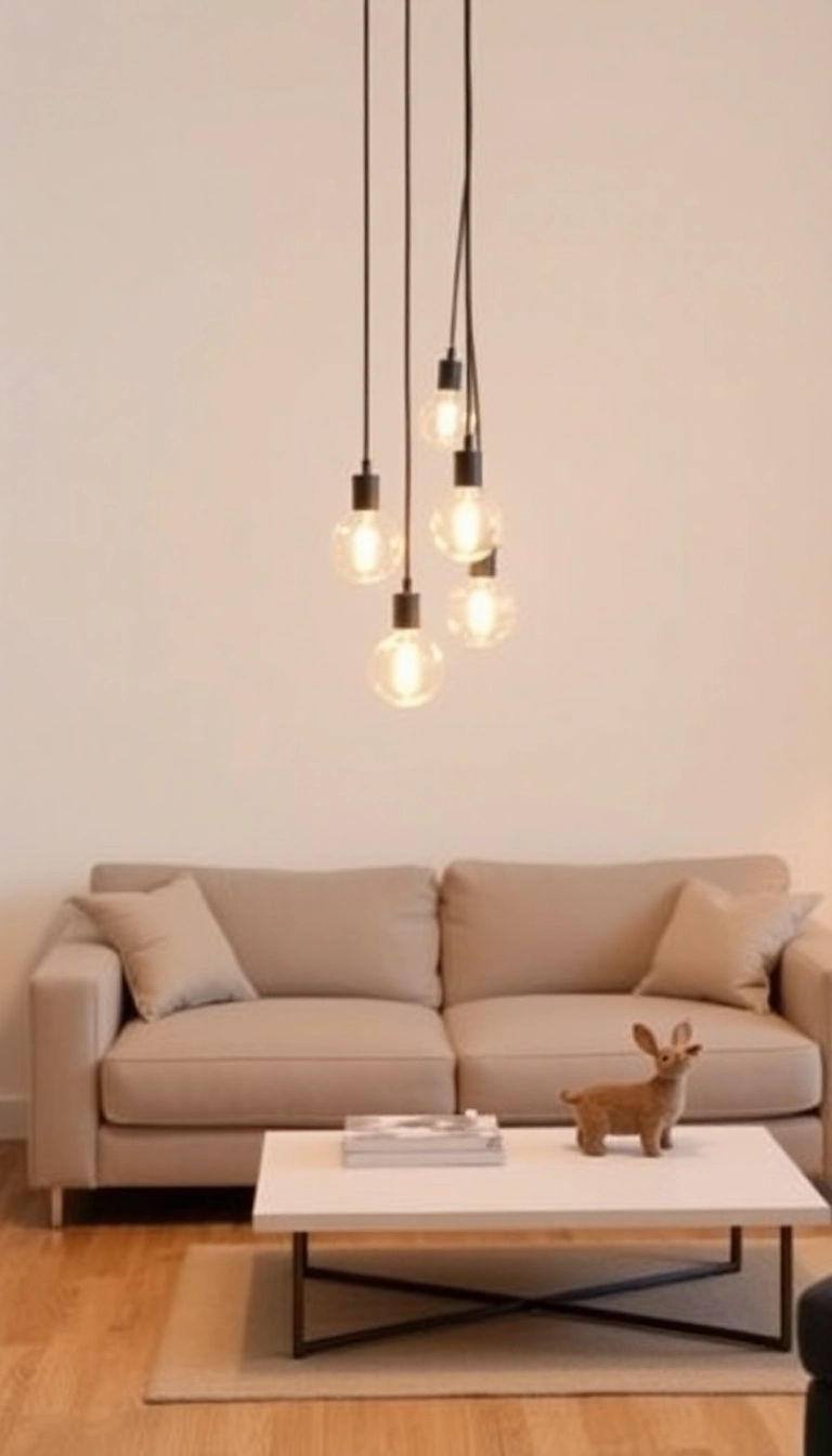 18 Minimalist Lighting Ideas That Will Make Your Living Room Shine Brightly! - 2. Pendant Lights