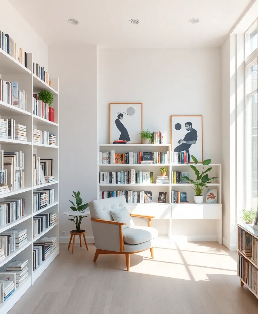 18 Cozy Bookstore Designs That Will Inspire Your Home Decor (Wait Until You See #9!) - 2. Modern Minimalism