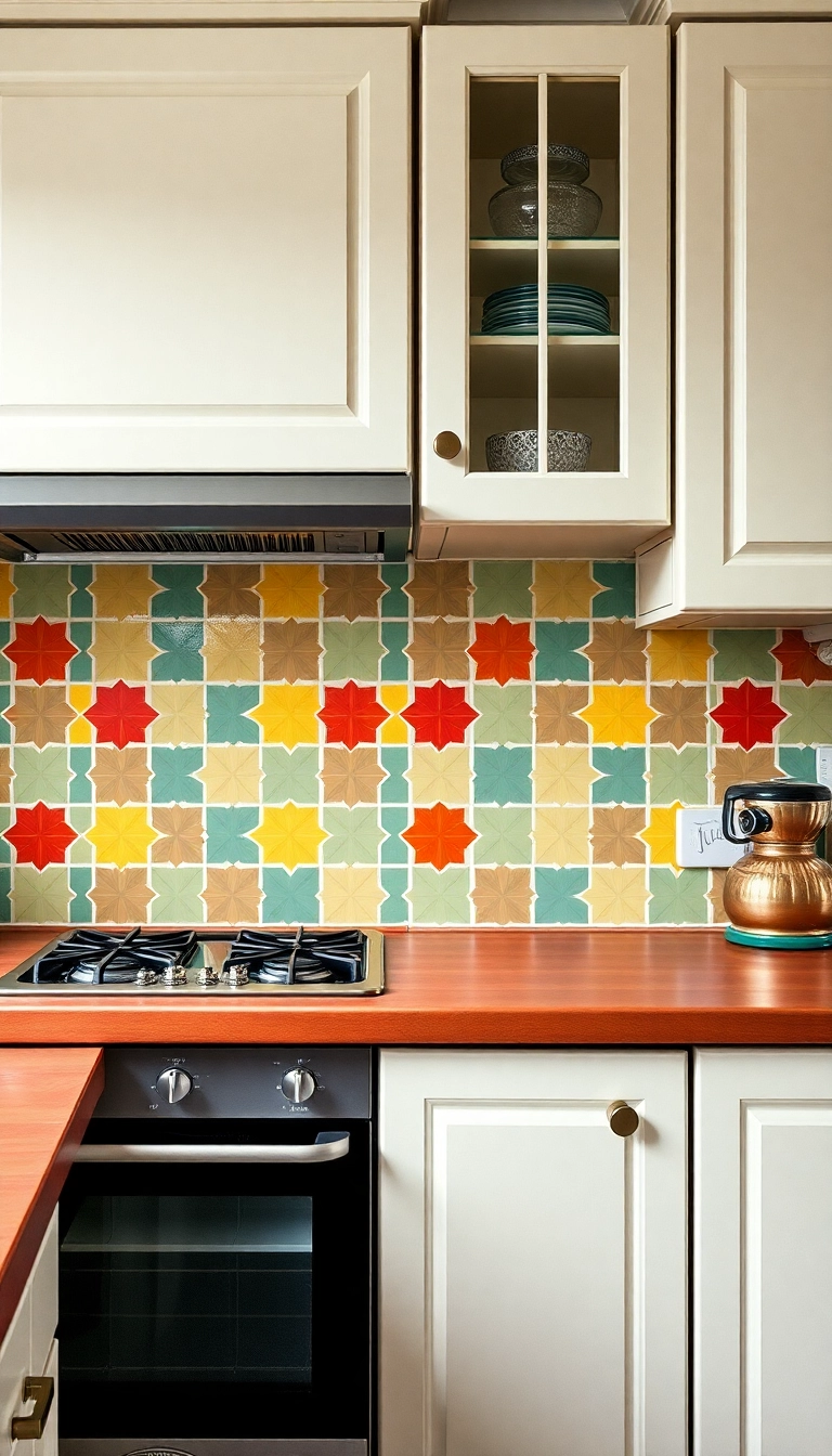 19 Vintage Kitchen Ideas That’ll Transport You Back in Time (Don’t Miss #12!) - 8. Retro Backsplash