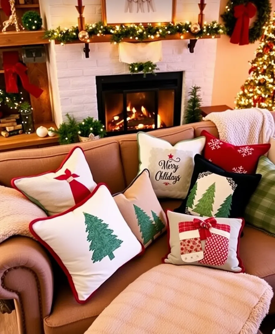 18 Stunning Advent Decorations to Transform Your Home into a Winter Wonderland (#7 Is Pure Magic!) - 13. Holiday-Themed Throw Pillows