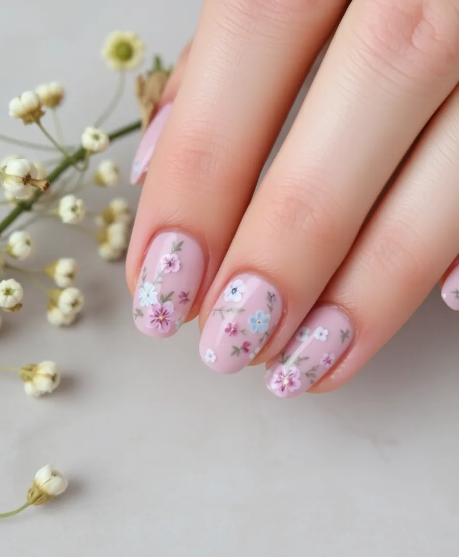 15 Stunning January Nail Designs to Rock This Winter (You Won't Believe #7!) - 12. Delicate Floral Embellishments