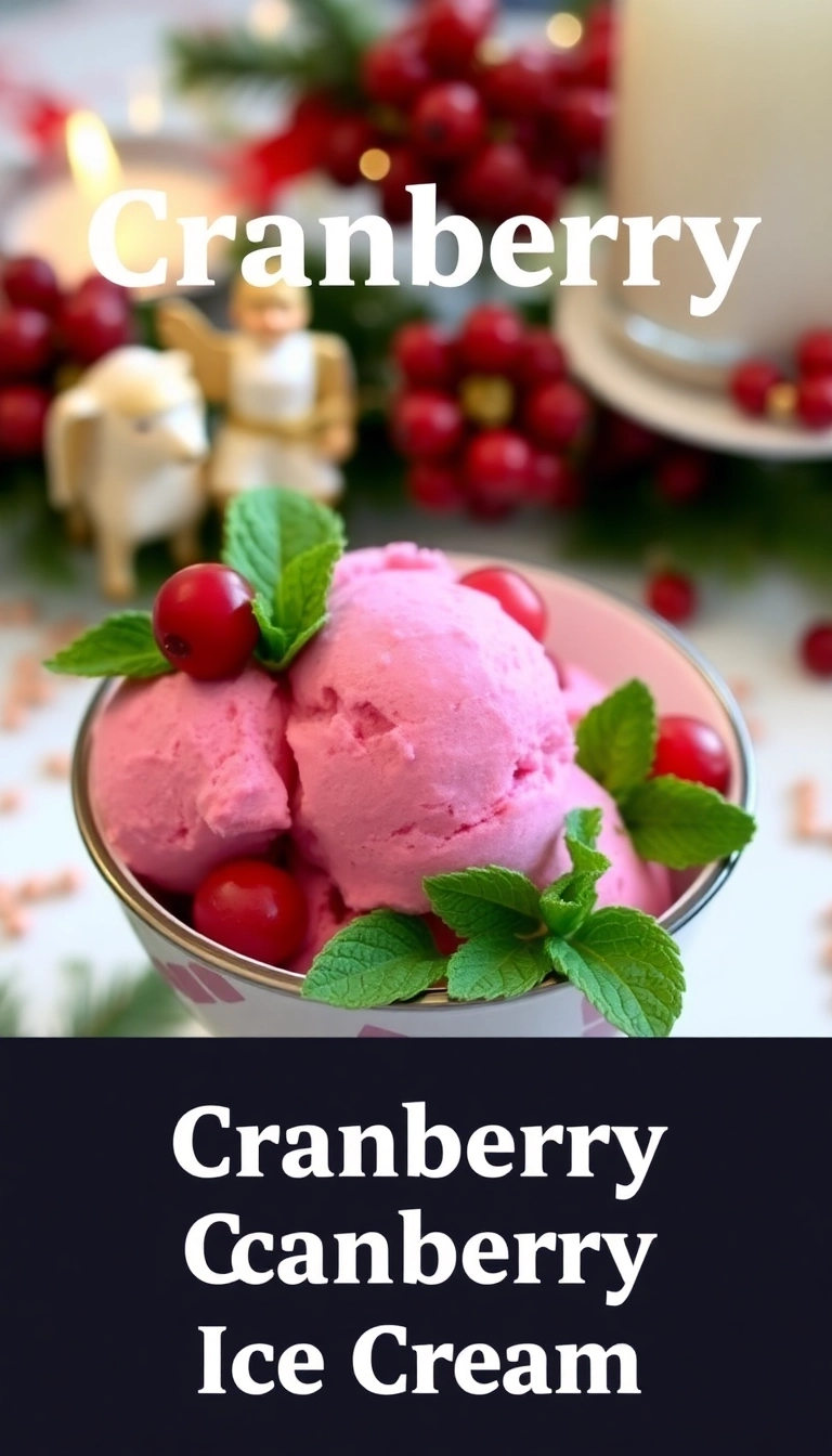 21 Irresistible Cranberry Dessert Recipes You’ll Want to Make This Holiday Season! - 10. Cranberry Ice Cream