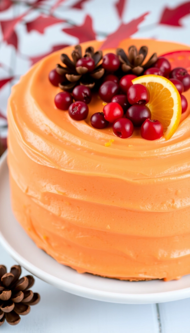 21 Fall-Themed Cake Ideas That'll Make Your Taste Buds Dance! - 8. Cranberry Orange Cake