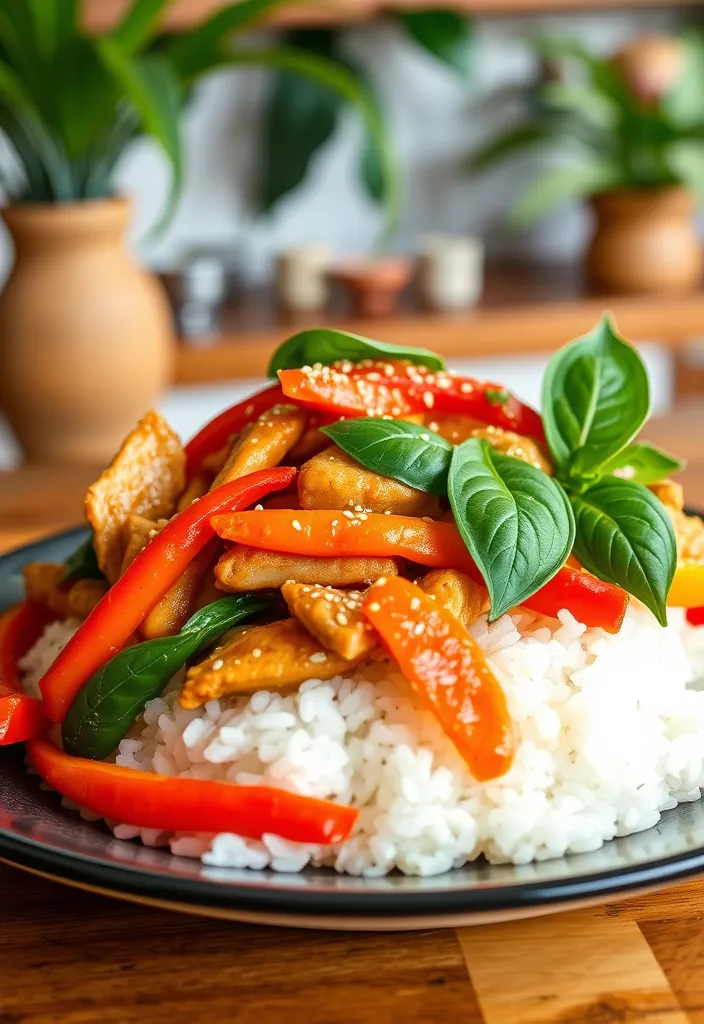 10 One-Pan Chicken Recipes That'll Make You Love Cooking Again (#7 Is a Game-Changer!) - 8. Thai Basil Chicken Stir-Fry