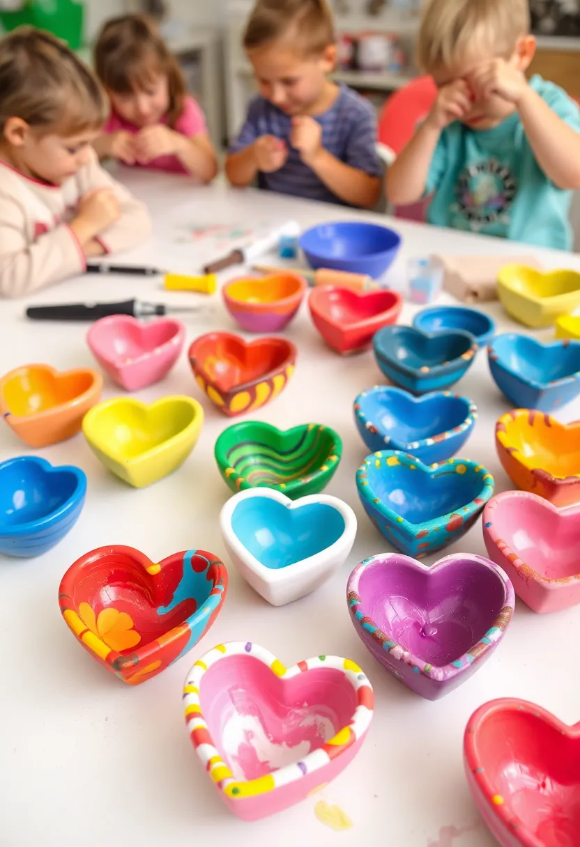 16 Fun Valentine's Day Crafts for Kids That'll Ignite Their Creativity! - 13. Heart-Shaped Clay Bowls