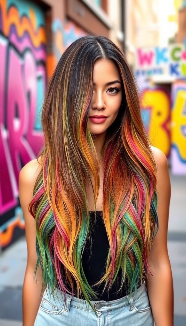 22 Stunning Hairstyles for Long Fine Hair That Will Transform Your Look! - 20. Vibrant Hair Colors