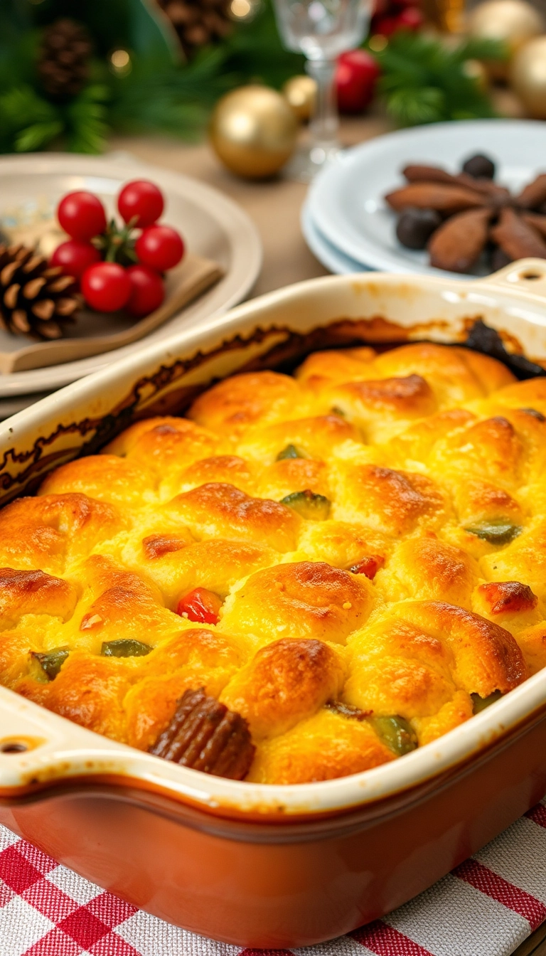 20 Delicious Christmas Eve Dinner Ideas to Impress Your Guests (You Won't Believe #12!) - 17. Savory Bread Pudding