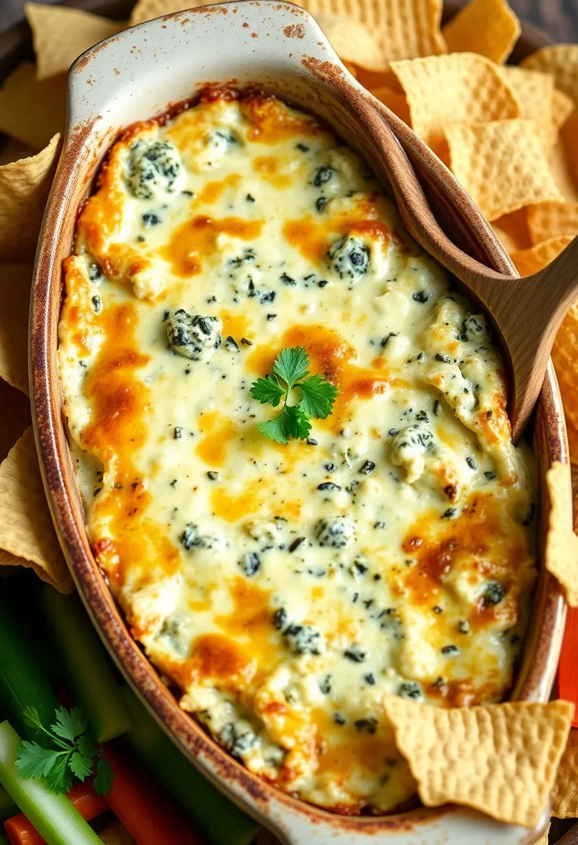 Easy Appetizer Recipes: 30 Quick and Tasty Dishes Everyone Will Love! - 1. Creamy Spinach and Artichoke Dip