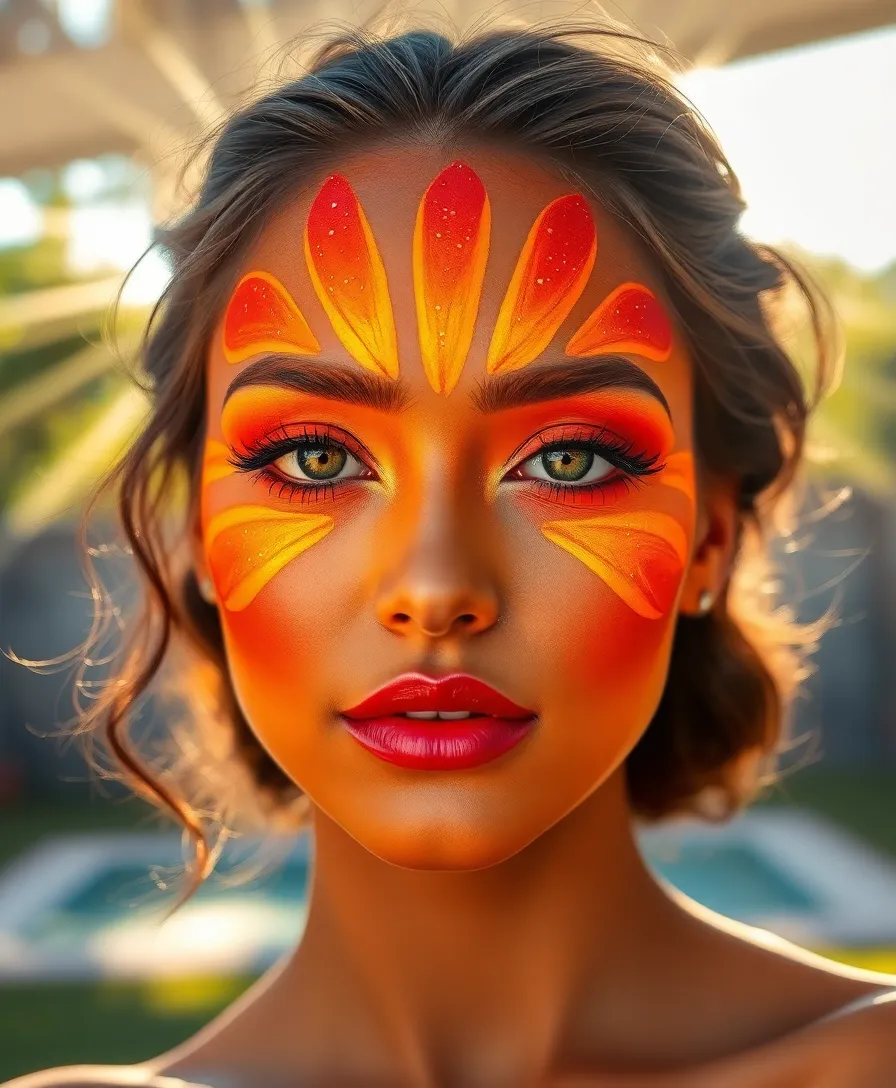 22 Unique Artistic Arcane Makeup Designs (You'll Be Inspired by #16!) - 11. Solar Flare