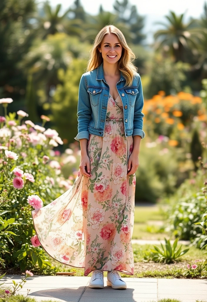 15 Casual Outfit Ideas That Will Make You the Queen of Comfort (You Won't Believe #8!) - 2. Denim Jacket and Maxi Dress