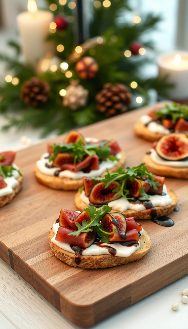 22 Christmas Dinner Ideas That'll Impress Your Guests (You Won't Believe #15!) - 12. Fig and Prosciutto Flatbreads