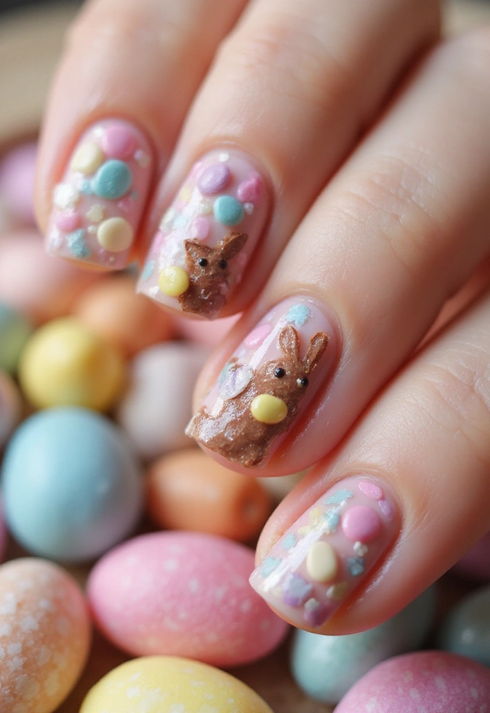 13 Fun Family Easter Nail Ideas for Matching Mani Moments! - 7. Sweet Treats
