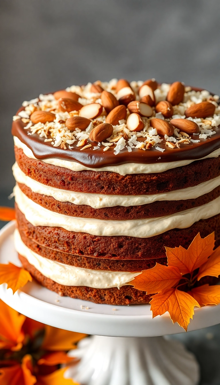 21 Fall-Themed Cake Ideas That'll Make Your Taste Buds Dance! - 18. Almond Joy Cake