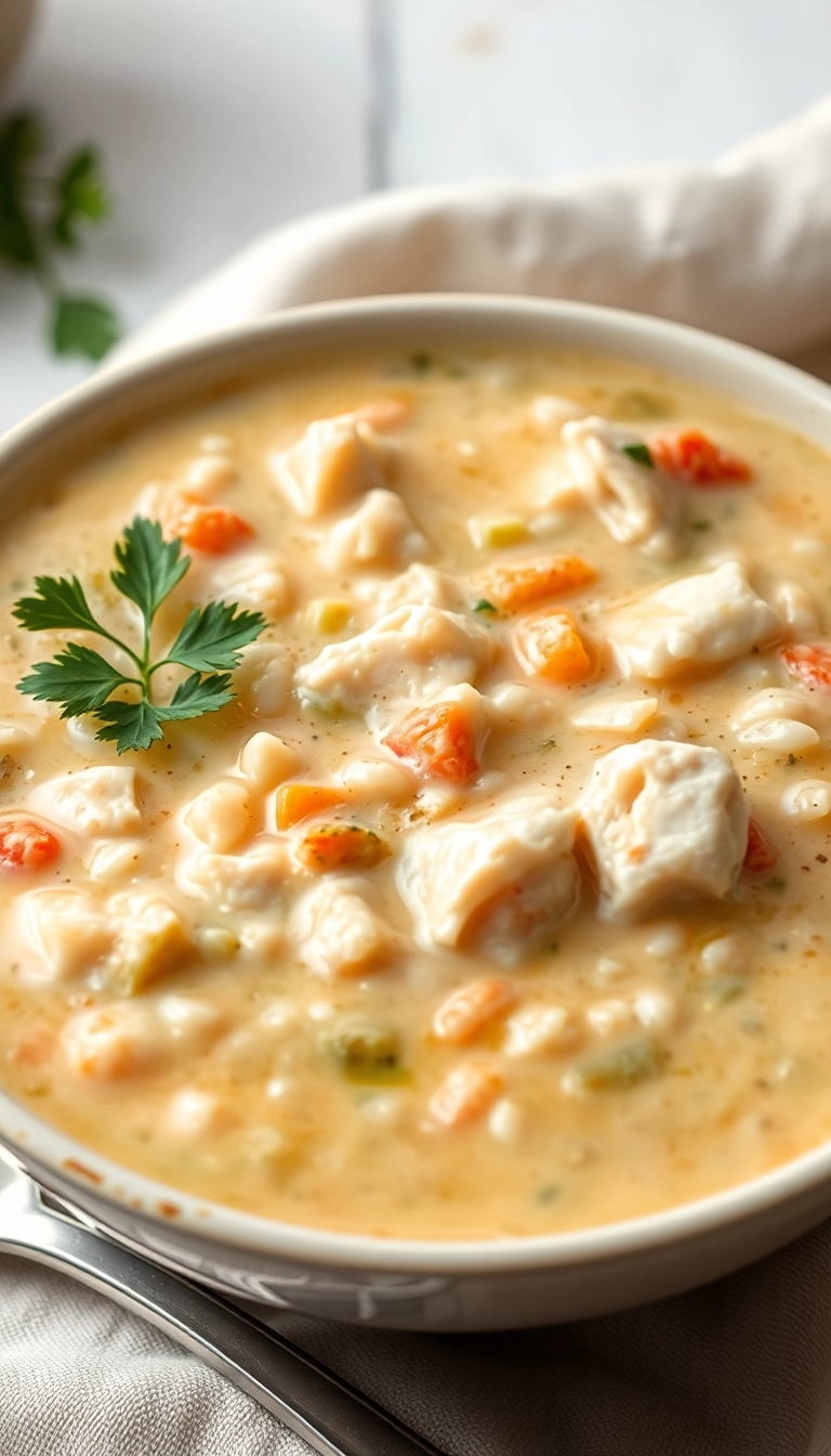 24 Creamy Chicken and Rice Soup Ideas You Need to Try Tonight! - 1. Classic Creamy Chicken and Rice Soup