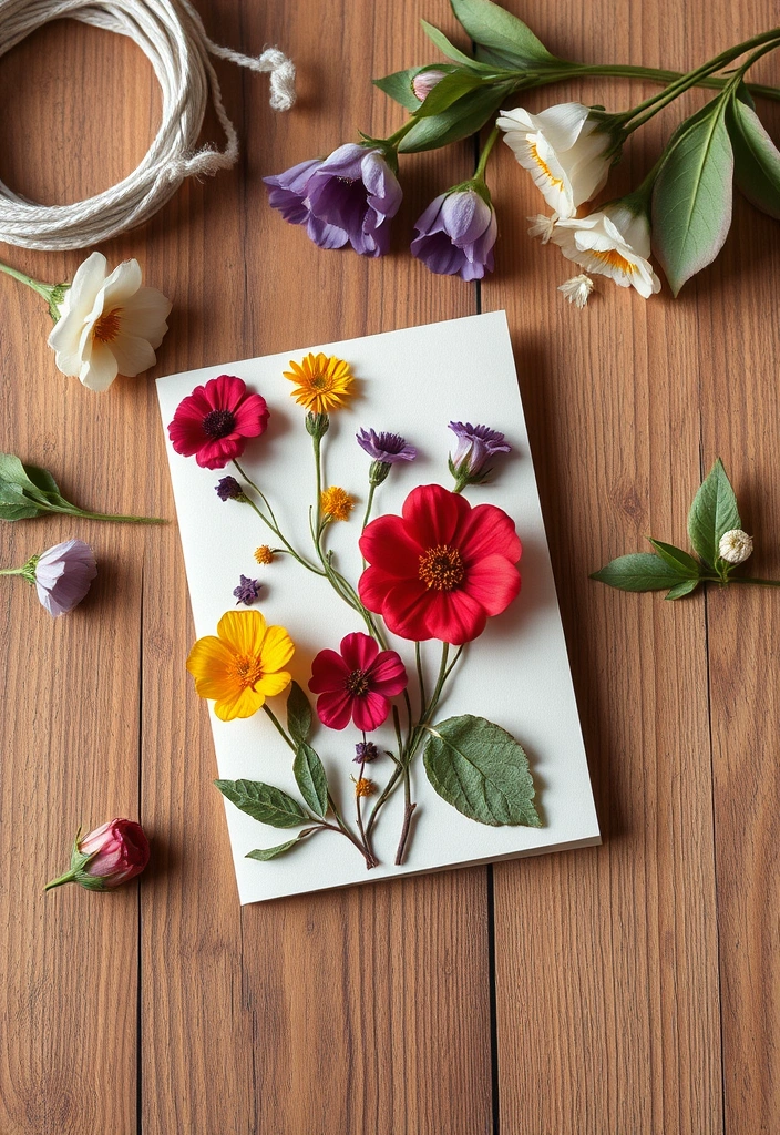 10 DIY Valentine Cards You Can Make in 10 Minutes (Your Love Will Adore #5!) - 9. Nature-Inspired Card