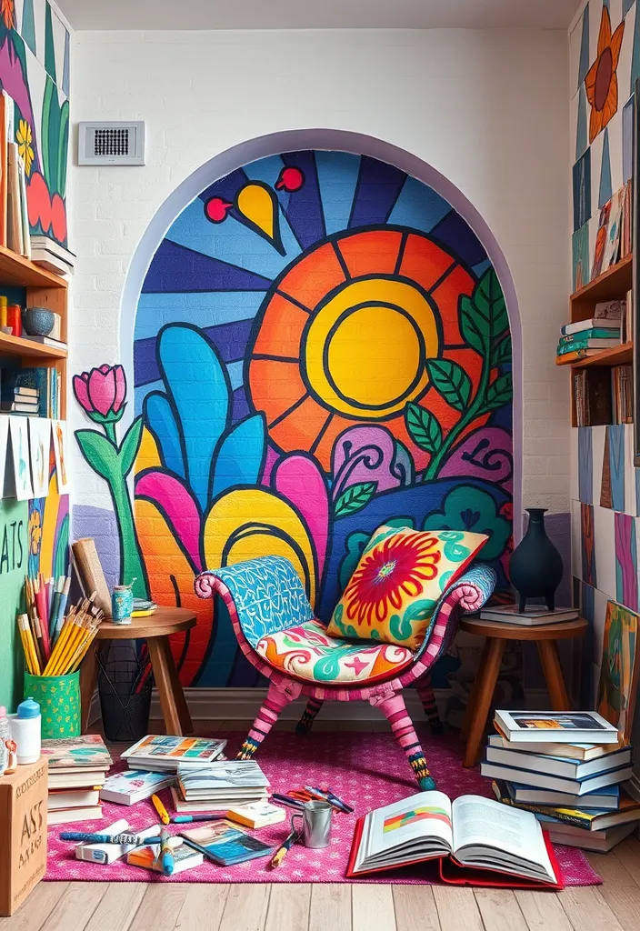 10 Cozy Reading Nooks That'll Make You Want to Curl Up with a Book All Day! - 8. The Artistic Escape