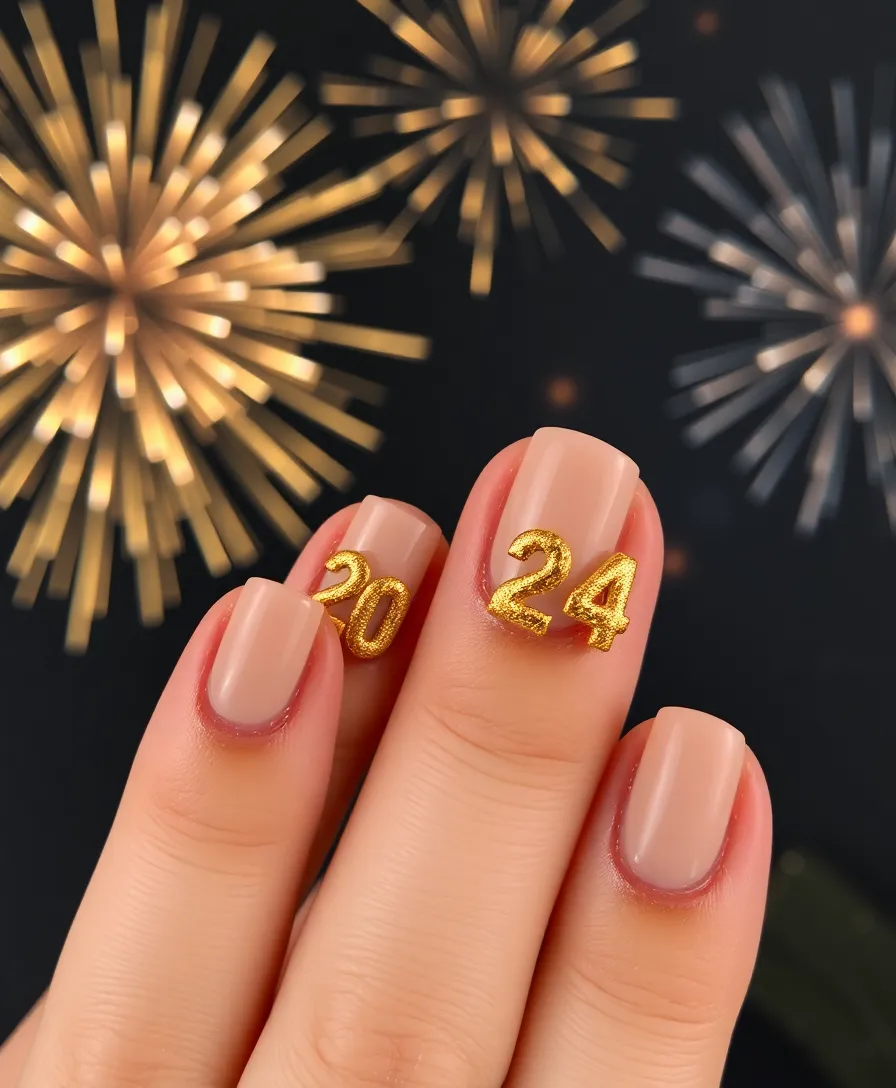 Glitter & Glam: Perfect New Year’s Nails for a Sparkling Start - 11. New Year’s Countdown