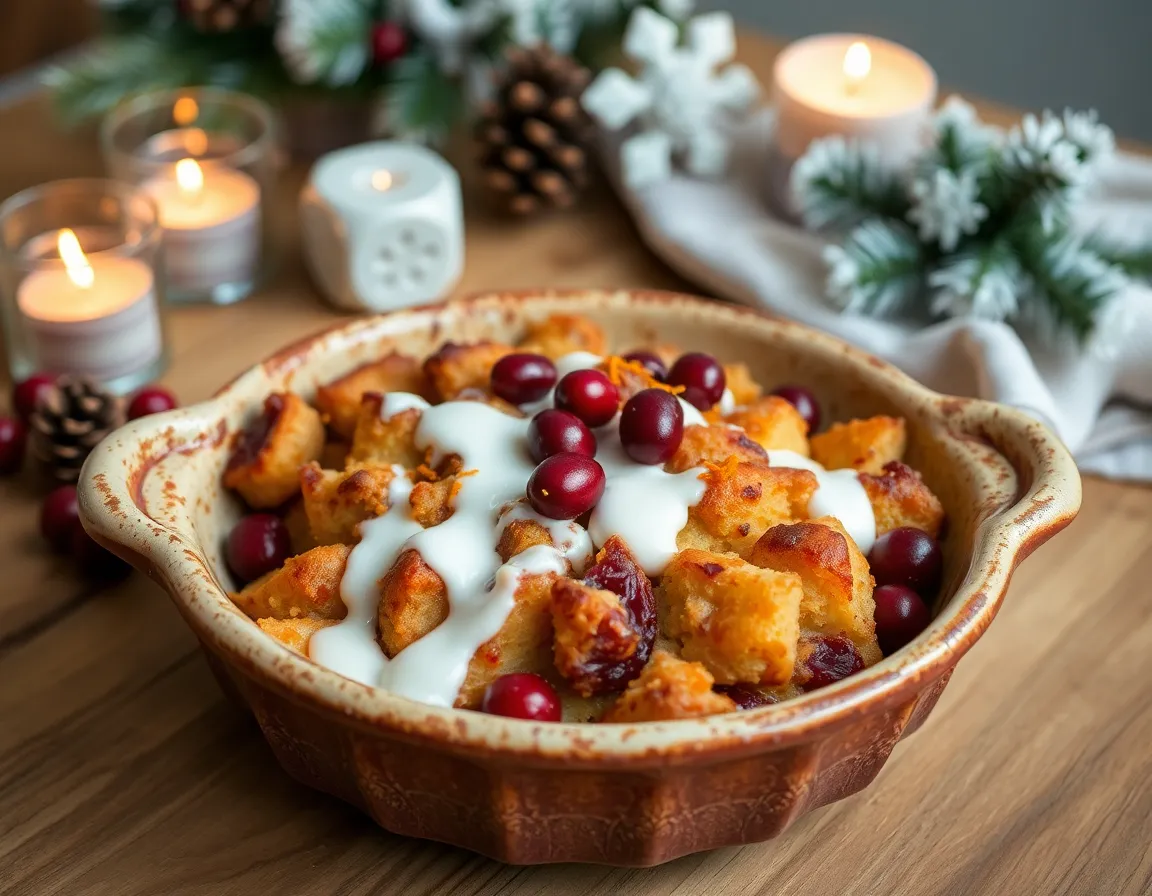 Winter Desserts Recipes: Your Ultimate Guide to Cozy Treats! - 13. Orange Cranberry Bread Pudding